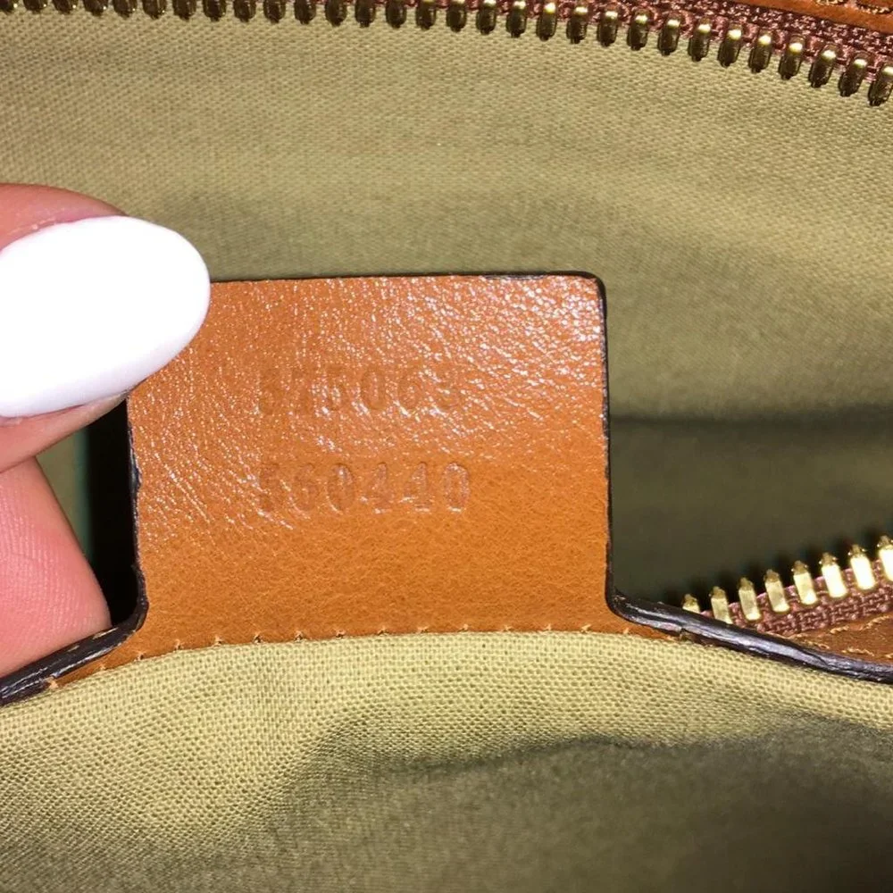 NWT Gucci Women's Backpack Stripes Green & Red Buckle GG Beige Multi Sz M - Picture 12 of 12